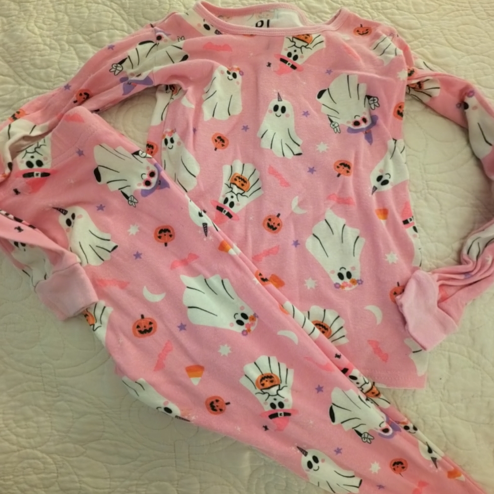 Pink Halloween Pajamas (Ghosts Glow)
